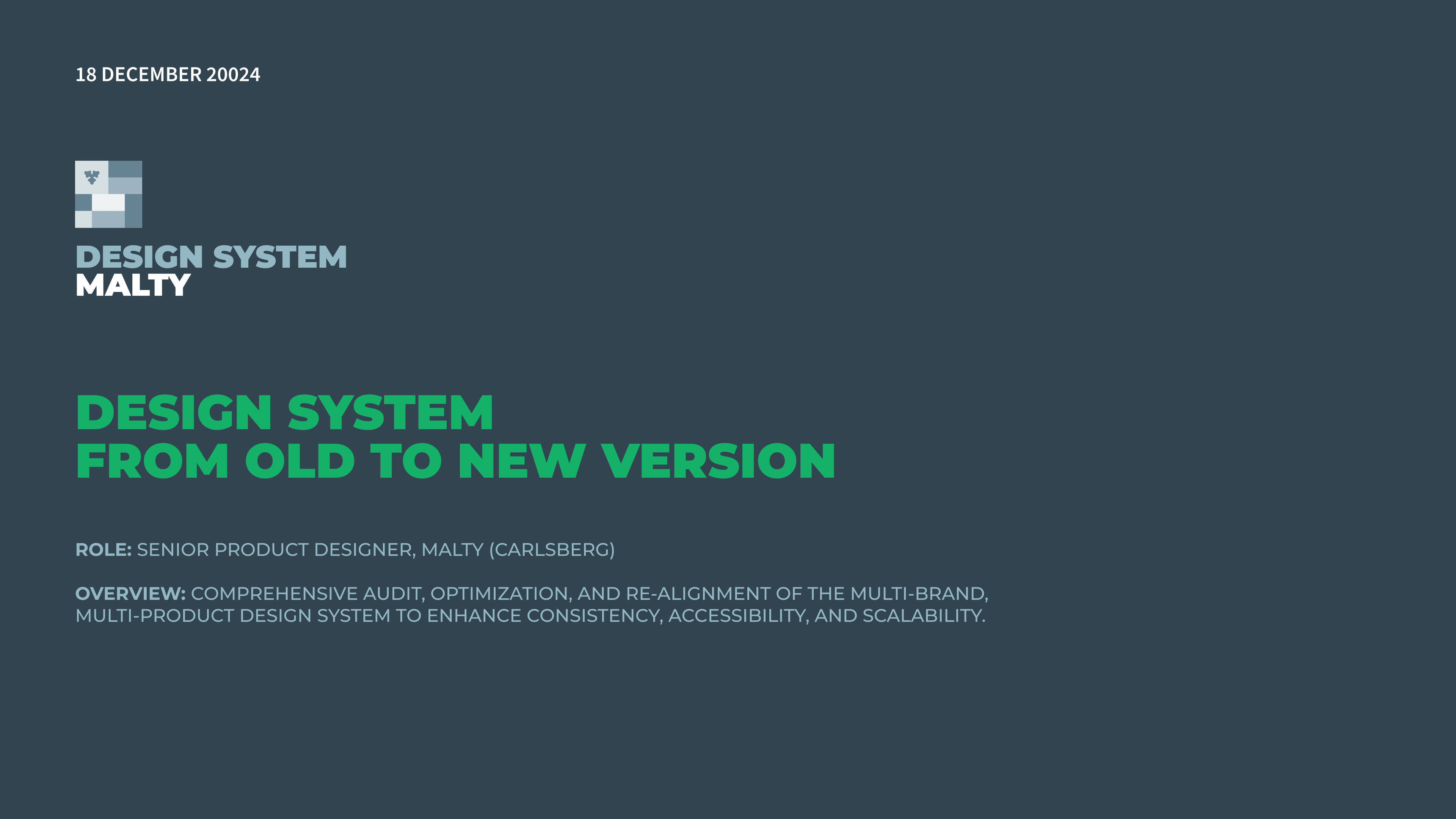 Malty Design System — from old to new version