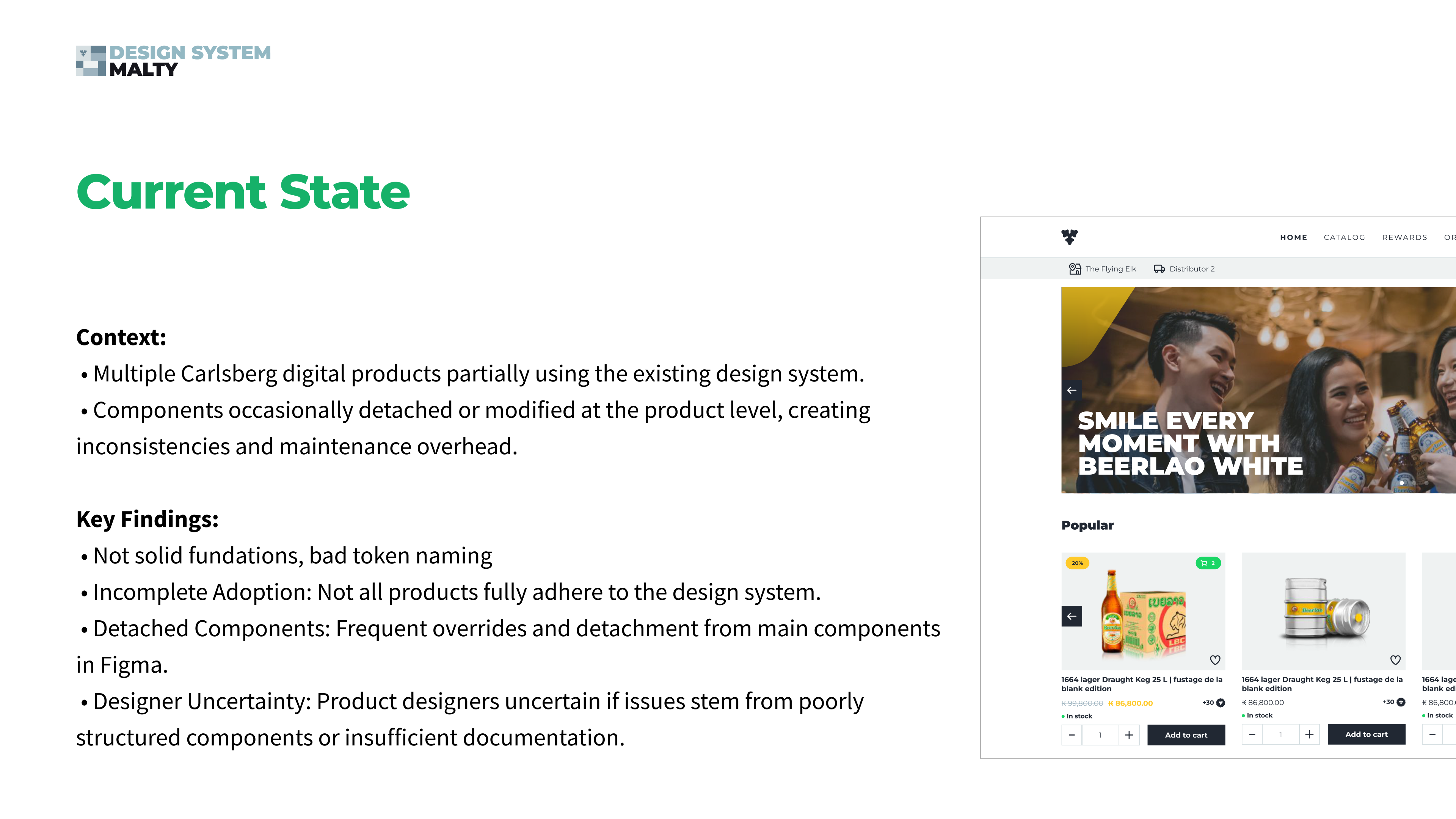 Current state analysis — context and key findings of the existing design system