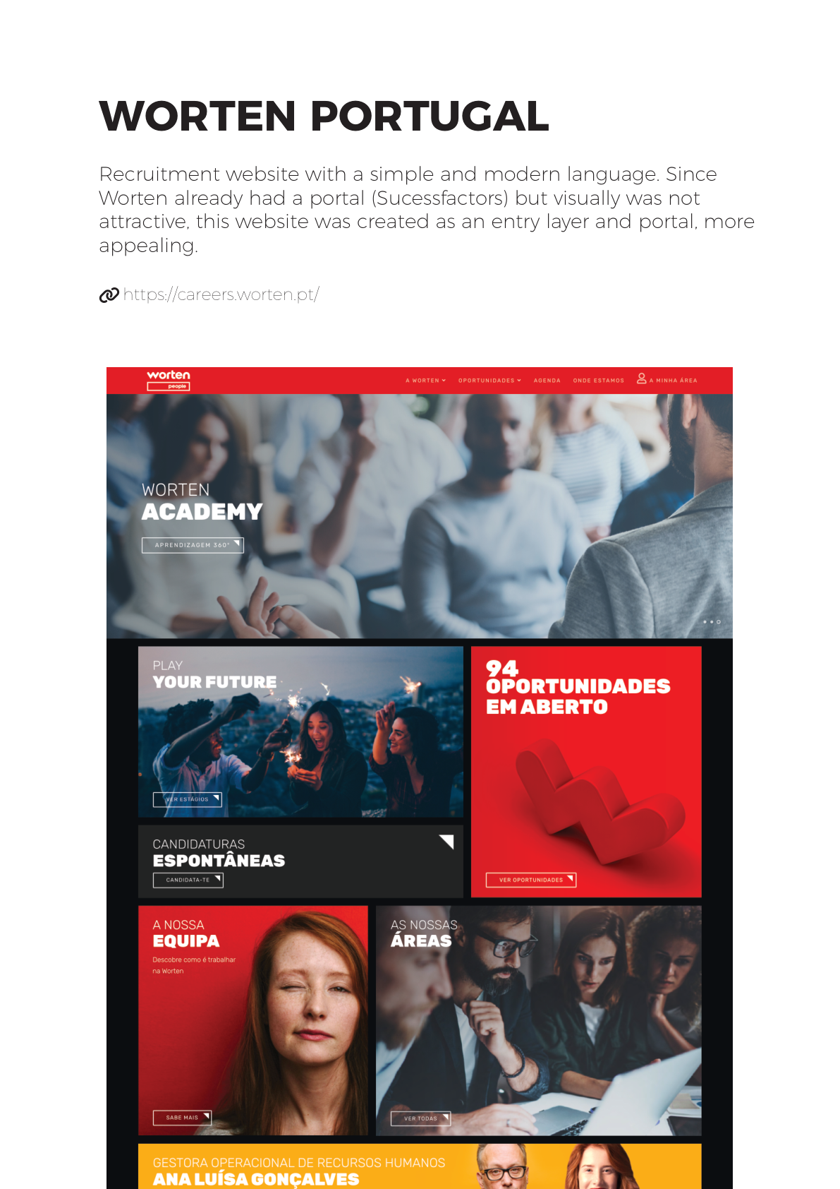Worten Portugal recruitment website